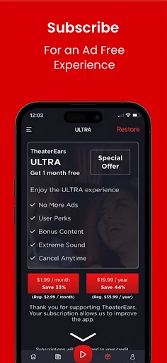 TheaterEars Movies in Spanish screenshot