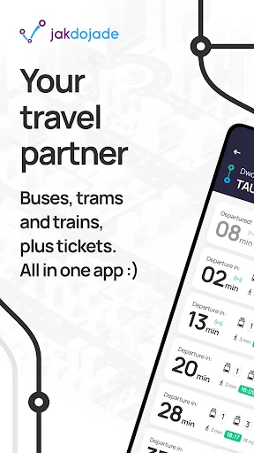 Jakdojade: public transport screenshot