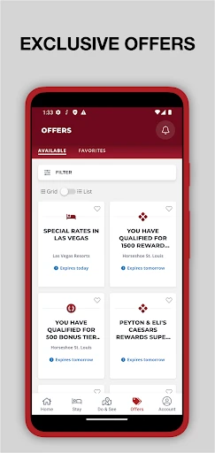 Caesars Rewards Resort Offers screenshot