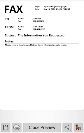 FaxCover Pro Create Cover Page screenshot