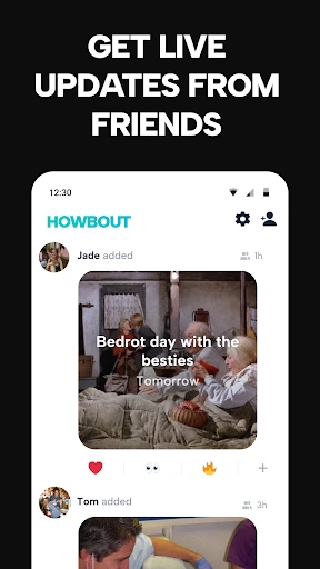 Howbout: social calendar screenshot