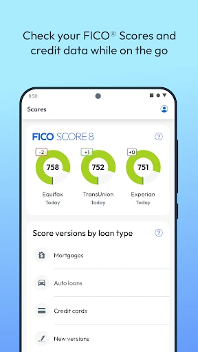 myFICO: FICO Credit Check screenshot