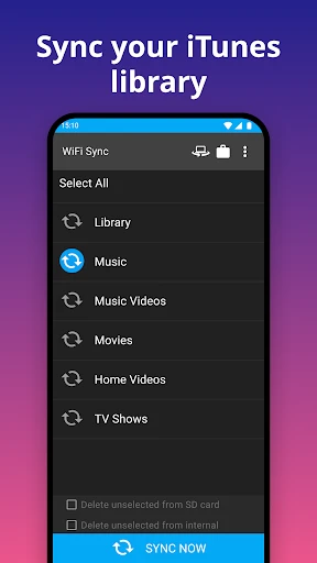 iSyncr: iTunes to Android screenshot