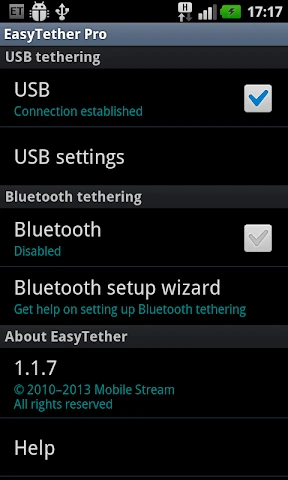EasyTether Pro screenshot