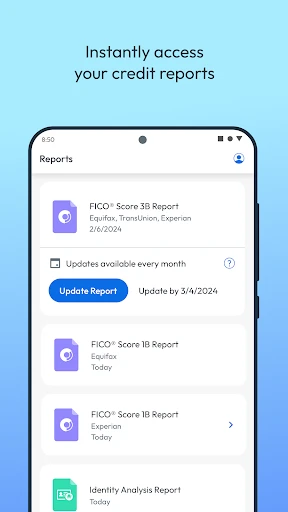 myFICO: FICO Credit Check screenshot