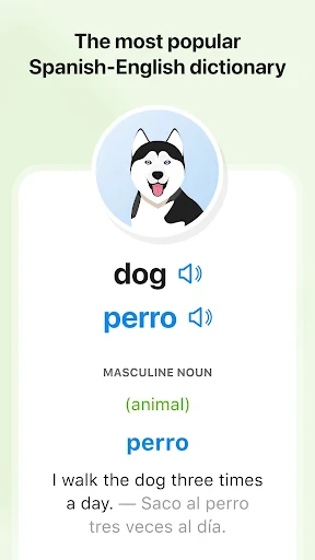 SpanishDictionary.com Learning screenshot