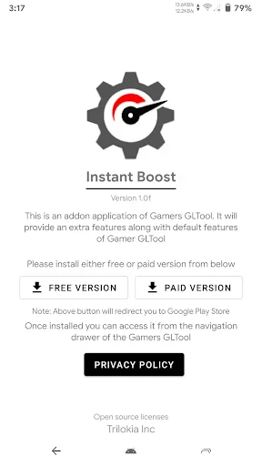 Instant Boost : Addon screenshot